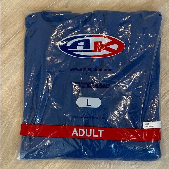 NEW AK Men's Classic Blue Hoodie, Size Large - Picture 3 of 3